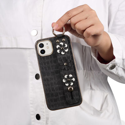 L'unité centrale adaptée aux besoins du client de cas de téléphone d'atterrisseur garnissent en cuir Lanyard Strap antichoc