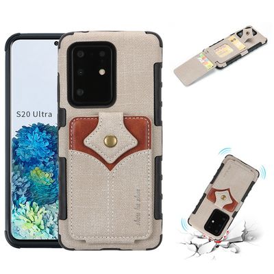 Cas en cuir multifonctionnel de téléphone de cas protecteurs véritables de luxe de Samsung