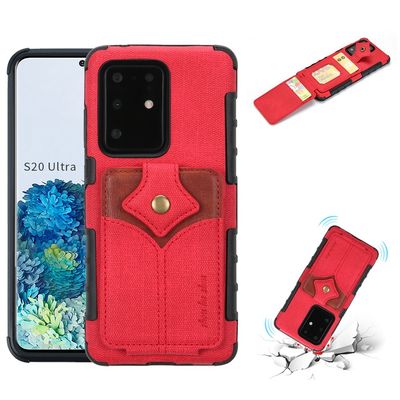 Cas en cuir multifonctionnel de téléphone de cas protecteurs véritables de luxe de Samsung
