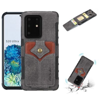 Cas en cuir multifonctionnel de téléphone de cas protecteurs véritables de luxe de Samsung