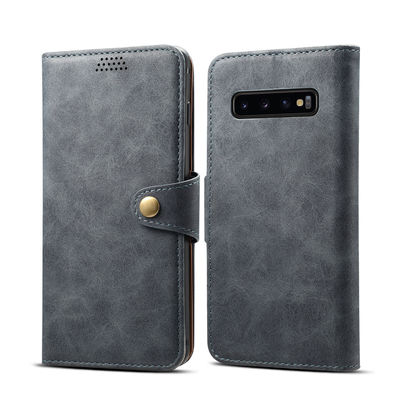 Véritable de luxe Scratchproof de cas protecteurs en cuir sans couture de Samsung