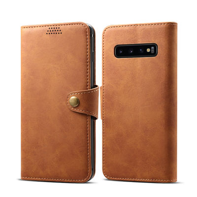 Véritable de luxe Scratchproof de cas protecteurs en cuir sans couture de Samsung