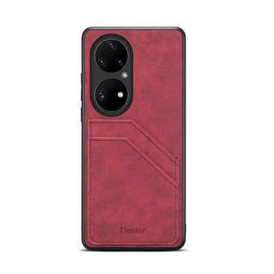 Véritable antichoc de porte-cartes de téléphone en cuir sans couture de portefeuille