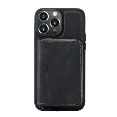 Cas multifonctionnel d'Iphone 14 d'Iphone 12/Iphone 13 de cas en cuir sans couture de téléphone