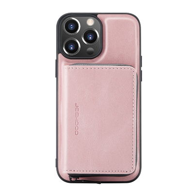 Cas multifonctionnel d'Iphone 14 d'Iphone 12/Iphone 13 de cas en cuir sans couture de téléphone