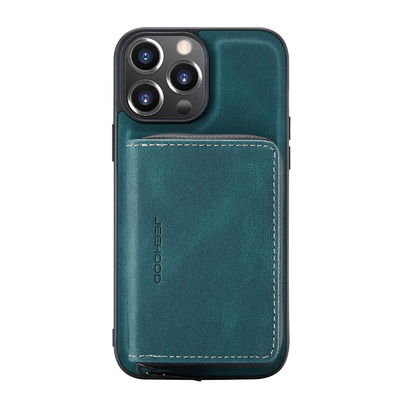 Cas multifonctionnel d'Iphone 14 d'Iphone 12/Iphone 13 de cas en cuir sans couture de téléphone