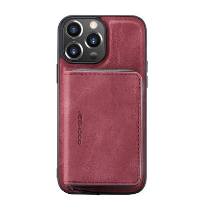 Cas multifonctionnel d'Iphone 14 d'Iphone 12/Iphone 13 de cas en cuir sans couture de téléphone