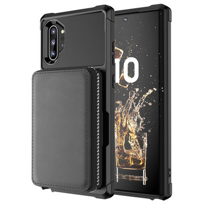Caisse de luxe antichoc de portefeuille de téléphone de carte de cas en cuir exquis de téléphone