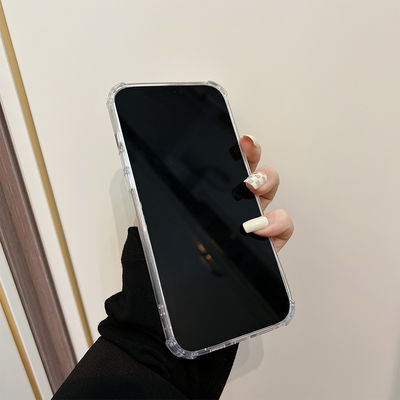 Casque de téléphone portable en silicone lisse pour Iphone 8 Protection Matériau transparent