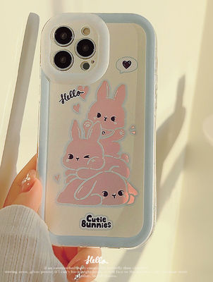 Casque de téléphone étanche à choc Pink Rabbit Iphone 15 Apple