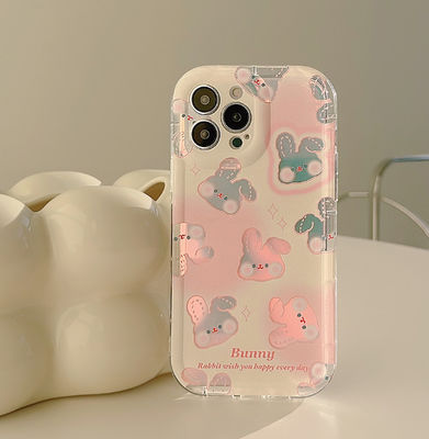 Casque de téléphone étanche à choc Pink Rabbit Iphone 15 Apple