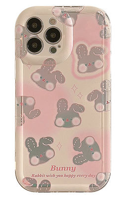 Casque de téléphone étanche à choc Pink Rabbit Iphone 15 Apple